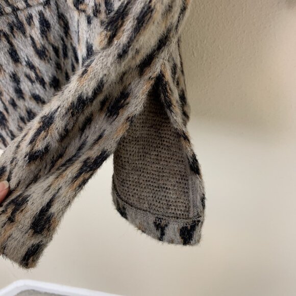 Maurices Womens M NEW Faux Fur Coat Jacket Blazer Animal Print Mobwife Old Money - Picture 9 of 15